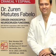 Zuren Matutes Fabelo, Neurocirujano Hermosillo