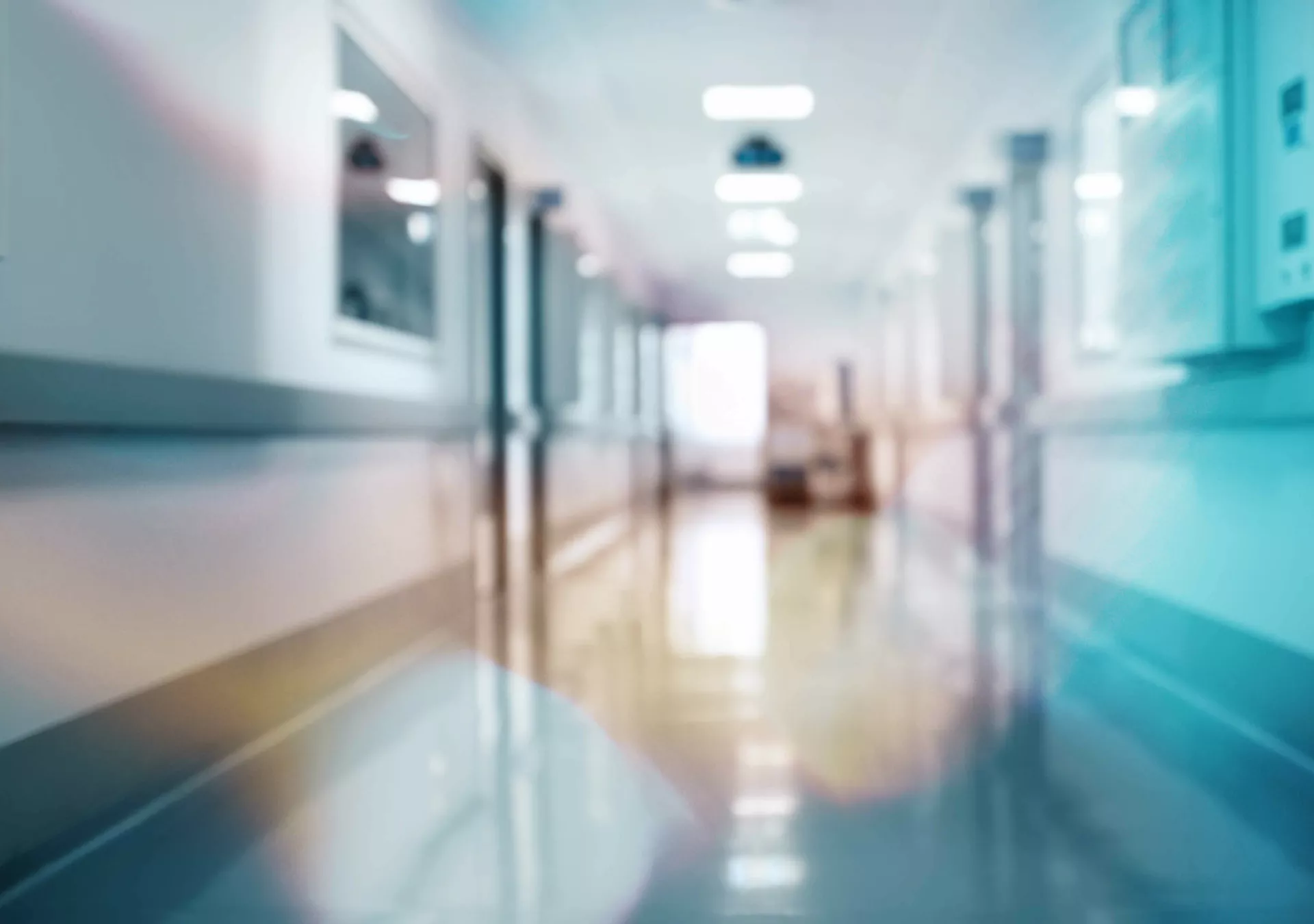 Modern building hallway, unfocused background