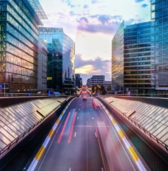 Timelaps shot of a tunnel in Brussels, Belgium
