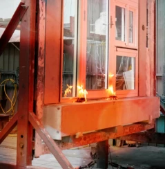 Bushfire test being conducted in a laboratory