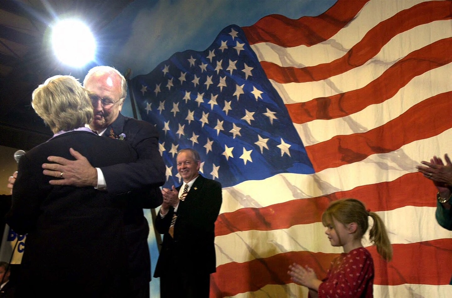 Dick Cheney, mächtiger Vizepräsident während des Krieges gegen den ...