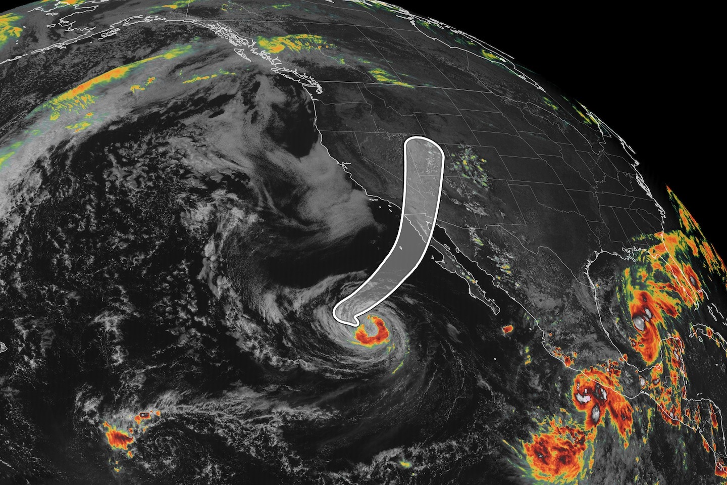 A tropical storm could bring heavy rain to Southern California