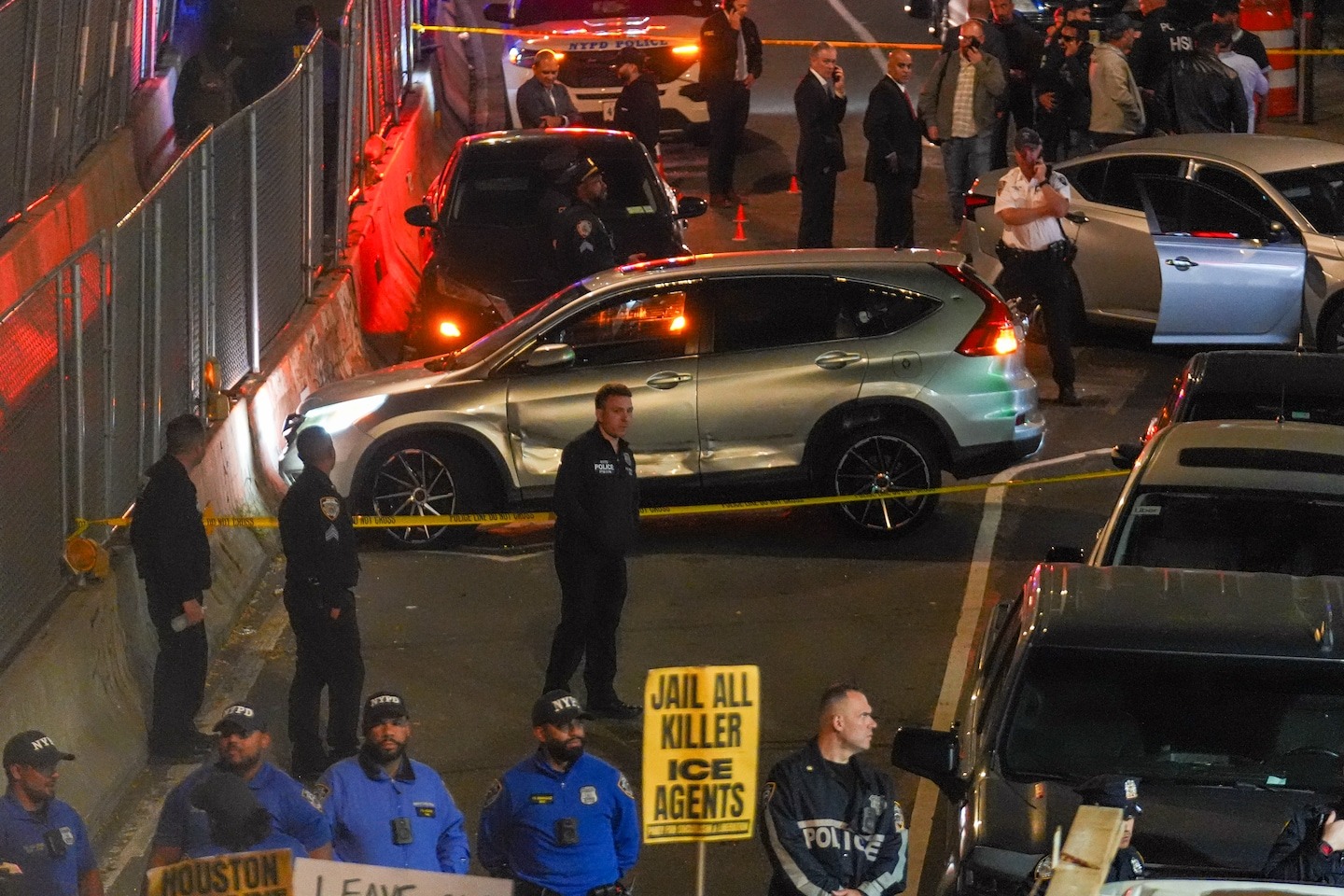 ICE officer shoots, wounds man in car on crowded New York street
