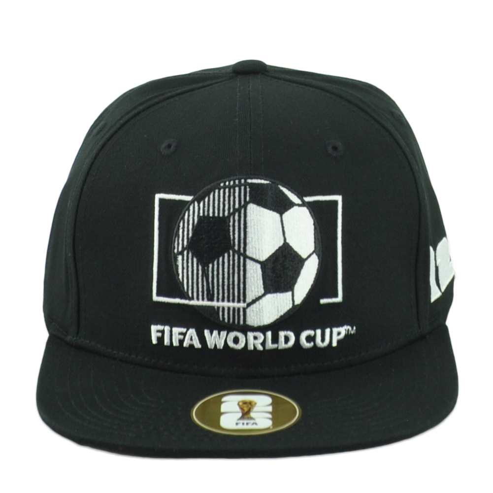 Fifa World Cup 2026 Soccer Football Black Snapback Adults Flat