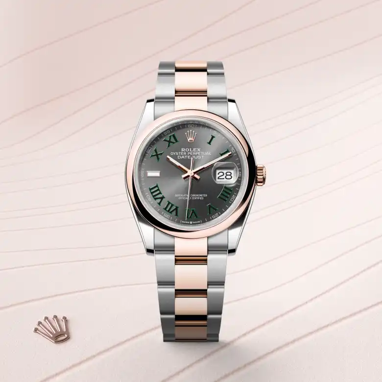 Rolex Datejust in Everose Rolesor - combination of Oystersteel and Everose gold, M126201-0030 - Nash Jewellers