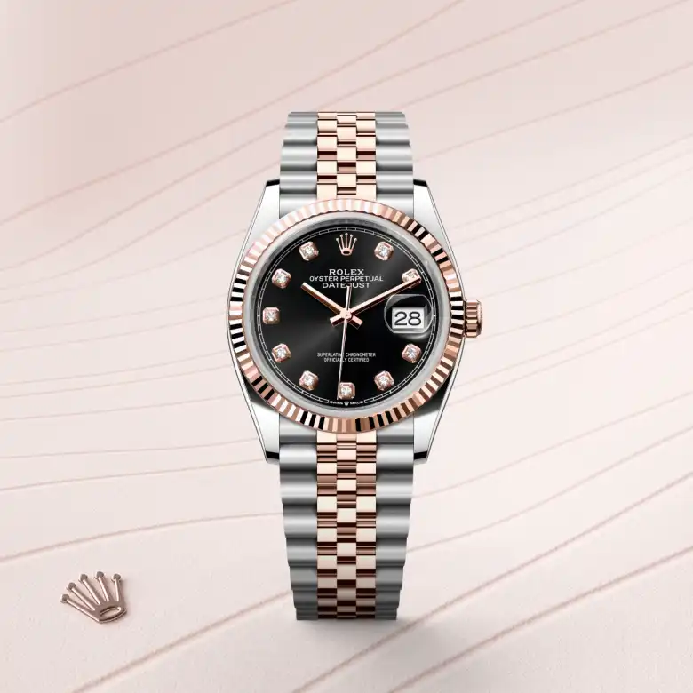 Rolex Datejust in Everose Rolesor - combination of Oystersteel and Everose gold, M126231-0019 - Nash Jewellers