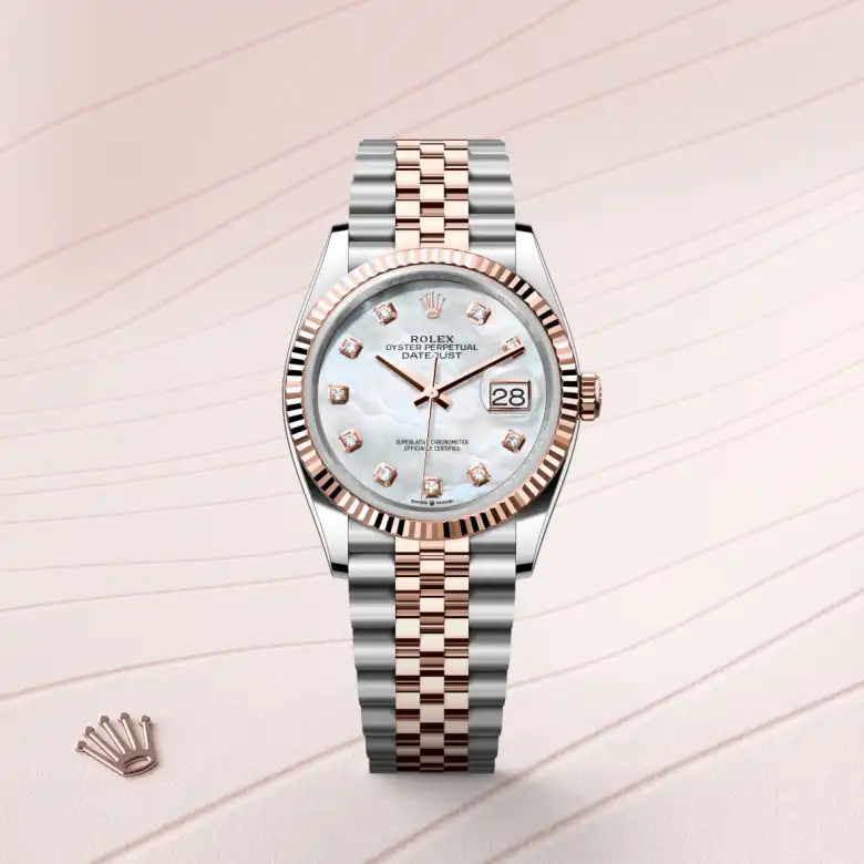 Rolex Datejust in Everose Rolesor - combination of Oystersteel and Everose gold, M126231-0021 - Rolex Boutique San Jose