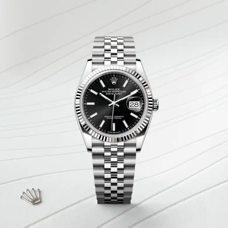 Rolex Datejust in White Rolesor - combination of Oystersteel and white gold, M126234-0015 - Rolex Boutique San Jose