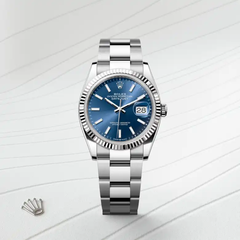 Rolex Datejust in White Rolesor - combination of Oystersteel and white gold, M126234-0018 - J. Vair Jewellers