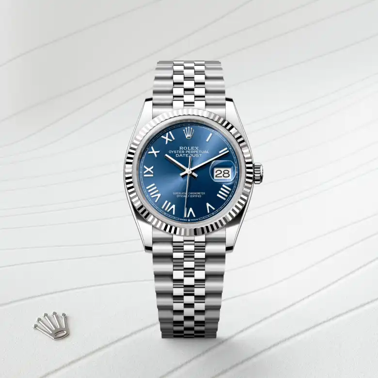 Rolex Datejust in White Rolesor - combination of Oystersteel and white gold, M126234-0069 - Joseph-Anthony