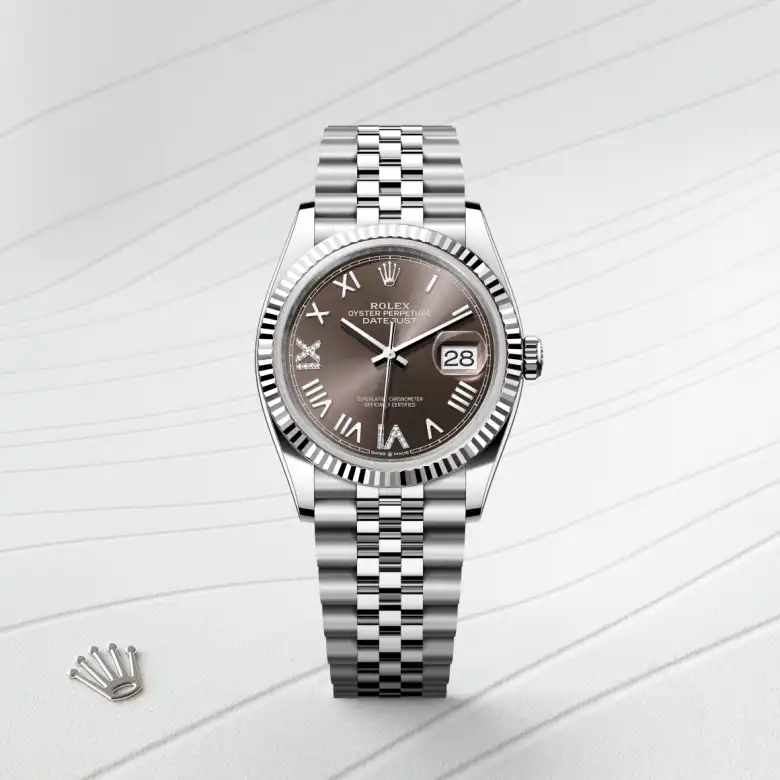 Rolex Datejust in White Rolesor - combination of Oystersteel and white gold, M126234-0071 - GemOro