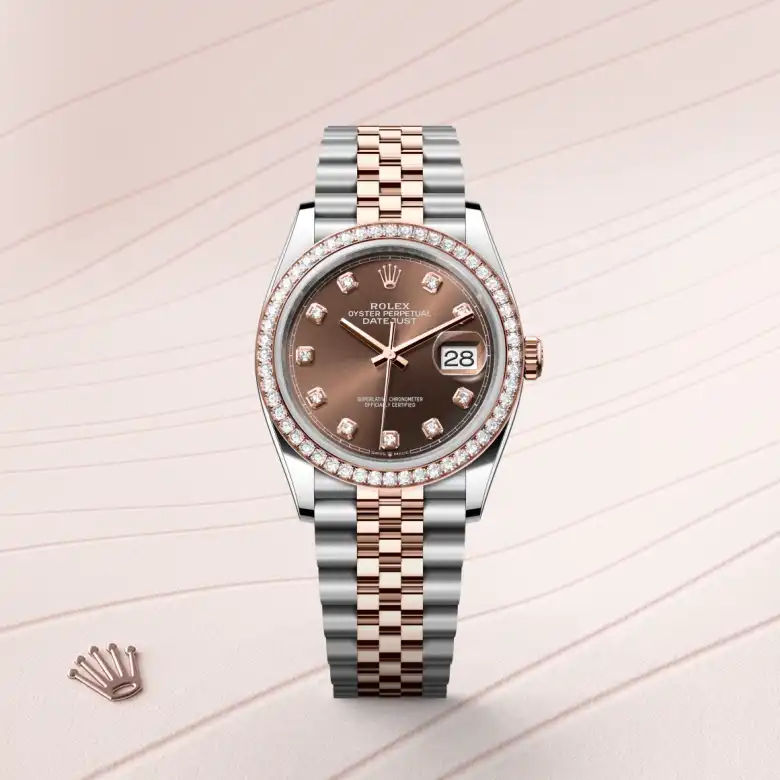 Rolex Datejust in Everose Rolesor - combination of Oystersteel and Everose gold, M126281RBR-0041 - Joseph-Anthony