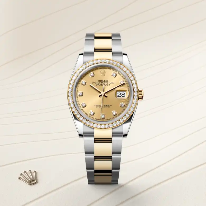 Rolex Datejust in Yellow Rolesor - combination of Oystersteel and yellow gold, M126283RBR-0004 - Rolex Boutique San Jose