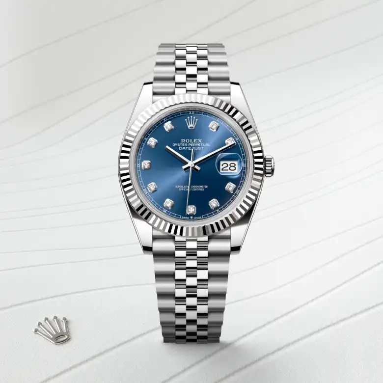 Rolex Datejust in White Rolesor - combination of Oystersteel and white gold, M126334-0016 - Rolex Boutique San Jose