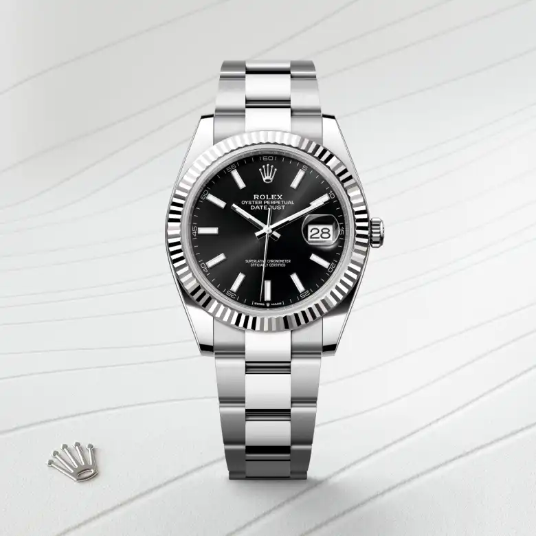 Rolex Datejust in White Rolesor - combination of Oystersteel and white gold, M126334-0017 - J. Vair Jewellers