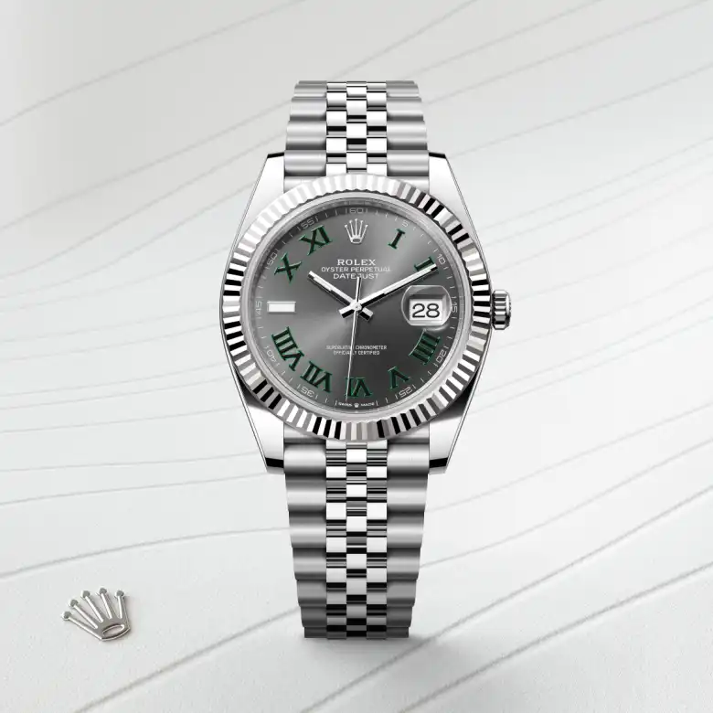 Rolex Datejust in White Rolesor - combination of Oystersteel and white gold, M126334-0022 - GemOro