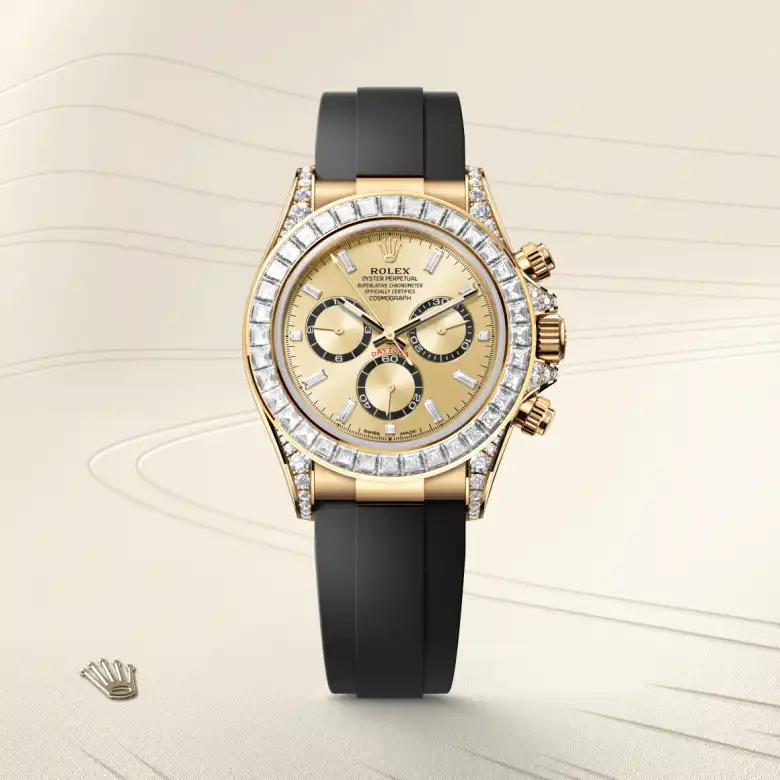 Rolex Cosmograph Daytona in 18 ct yellow gold with lugs set with diamonds, M126538TBR-0004 - Joseph-Anthony