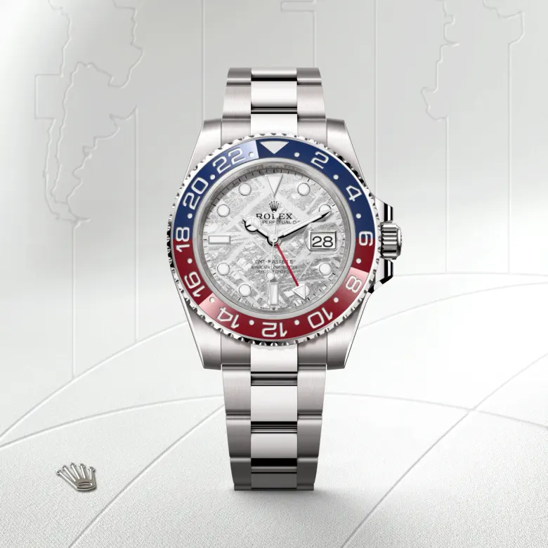 Rolex GMT-Master II in 18 ct white gold, M126719BLRO-0002 - Benari Jewelers