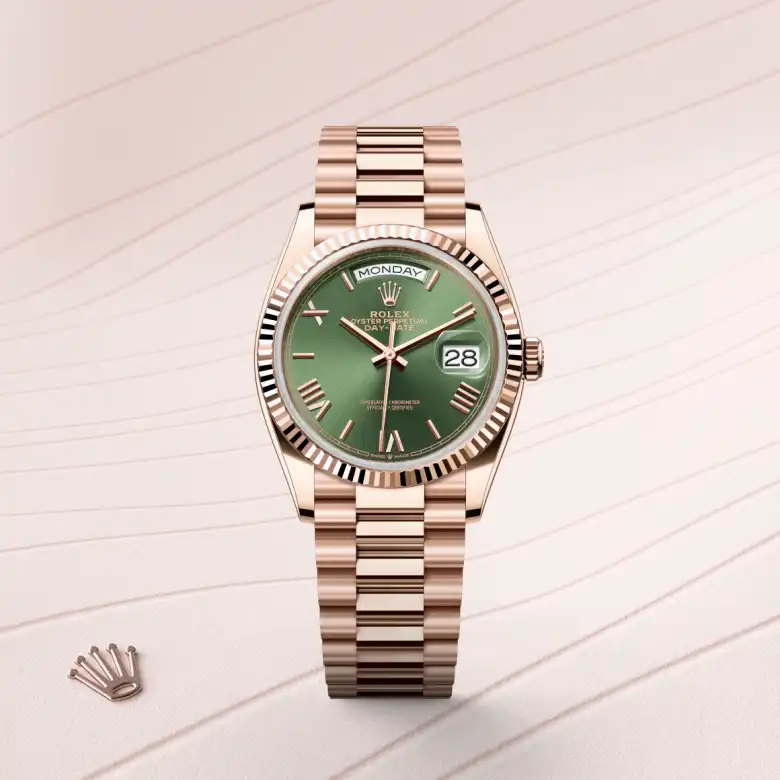 Rolex Day-Date in 18 ct Everose gold, M128235-0089 - Nash Jewellers