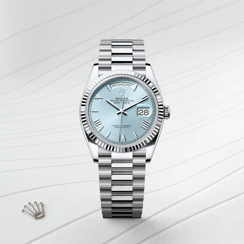 Rolex Day-Date in Platinum, M128236-0018 - Rolex Boutique Crystals