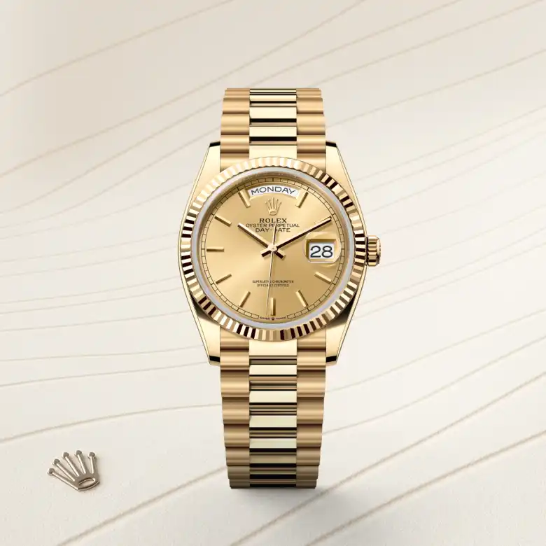 Rolex Day-Date in 18 kt yellow gold, M128238-0045 - Exclusively Diamonds