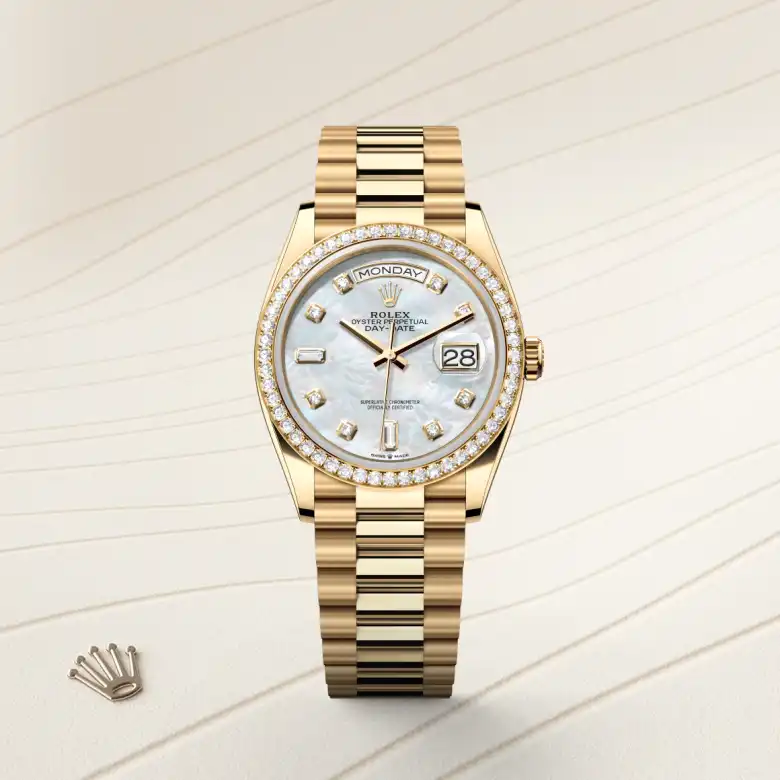 Rolex Day-Date in 18 kt yellow gold, M128348RBR-0017 - Heller Jewelers