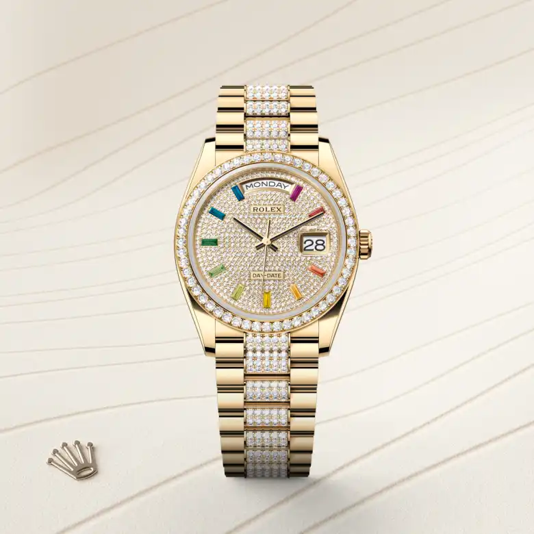 Rolex Day-Date in 18 kt yellow gold, M128348RBR-0031 - Heller Jewelers