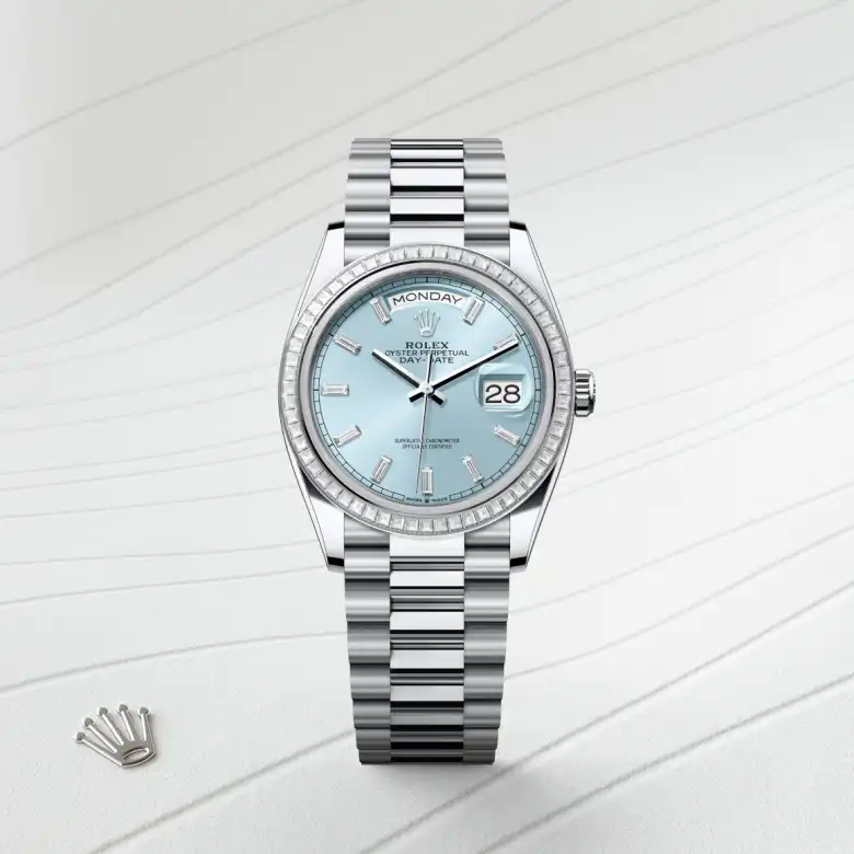 Rolex Day-Date in Platinum, M128396TBR-0003 - Rolex Boutique San Jose