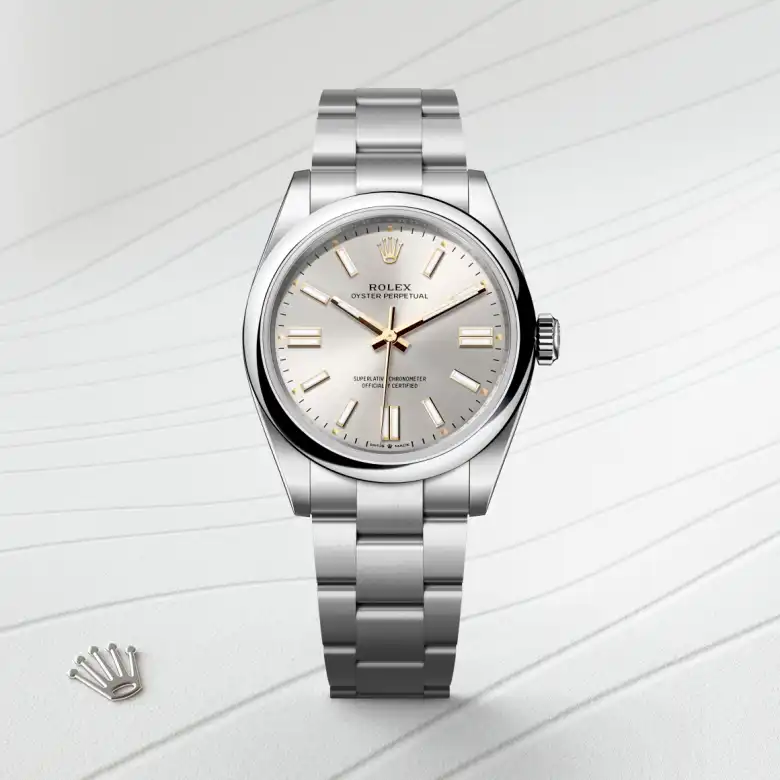 Rolex Oyster Perpetual in Oystersteel, M134300-0001 - Rolex Boutique San Jose