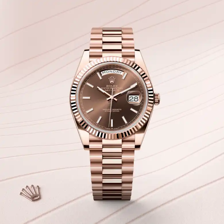 Rolex Day-Date in 18 ct Everose gold, M228235-0053 - J. Vair Jewellers