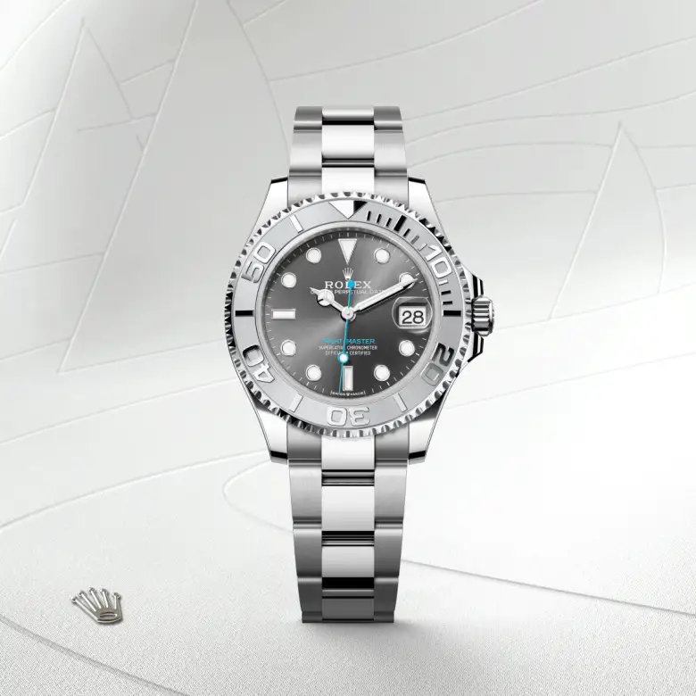 Rolex Yacht-Master in Rolesium - combination of Oystersteel and platinum, M268622-0002 - Heller Jewelers
