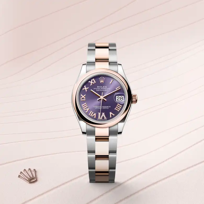 Rolex Datejust in Everose Rolesor - combination of Oystersteel and Everose gold, M278241-0019 - Heller Jewelers