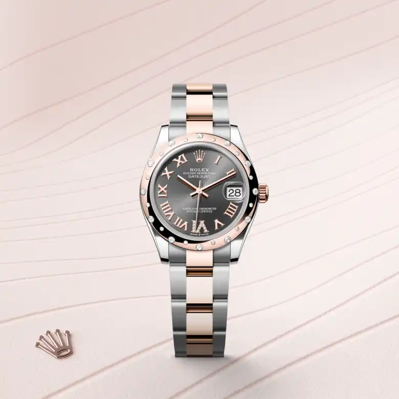 Rolex Datejust in Everose Rolesor - combination of Oystersteel and Everose gold, M278341RBR-0029 - Rolex Boutique San Jose