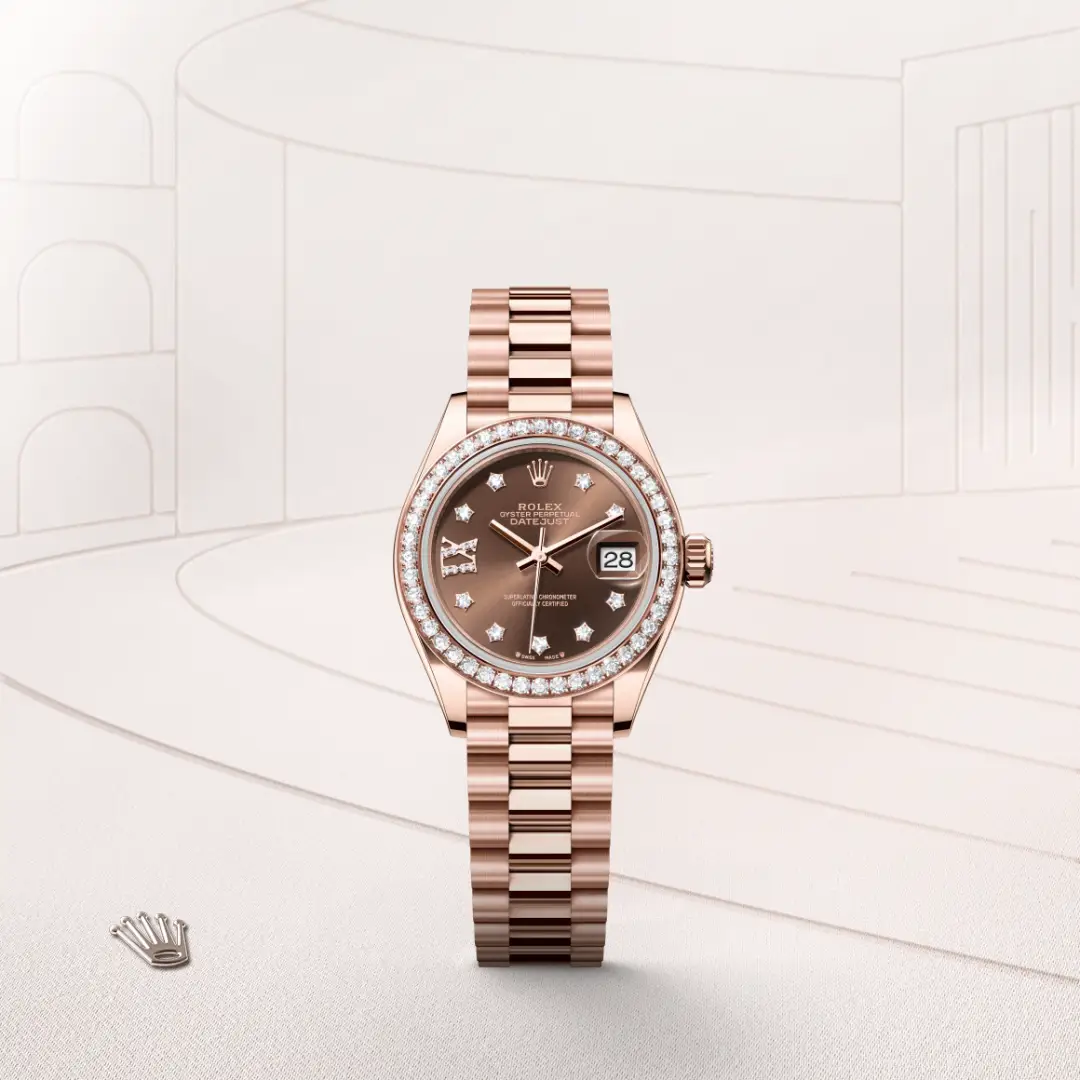 Rolex Lady-Datejust in 18 kt Everose gold, M279135RBR-0001 - Hing Wa Lee