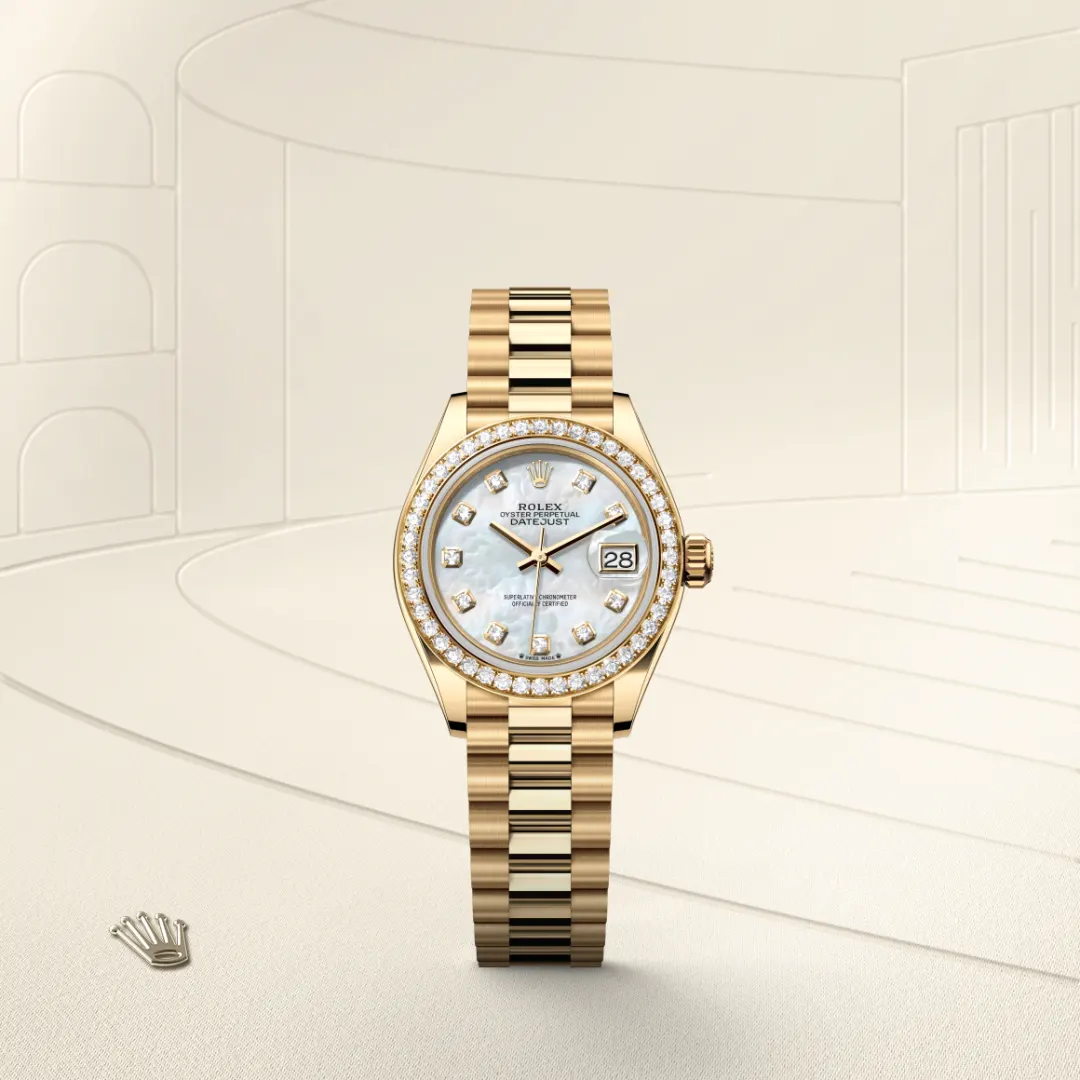 Rolex Lady-Datejust in 18 kt yellow gold, M279138RBR-0015 - Benari Jewelers