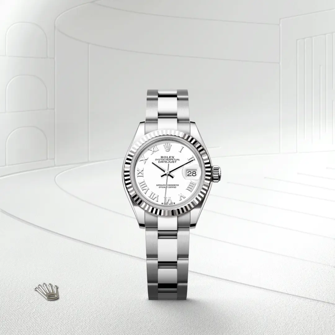 Rolex Lady-Datejust in White Rolesor - combination of Oystersteel and white gold, M279174-0020 - Hing Wa Lee