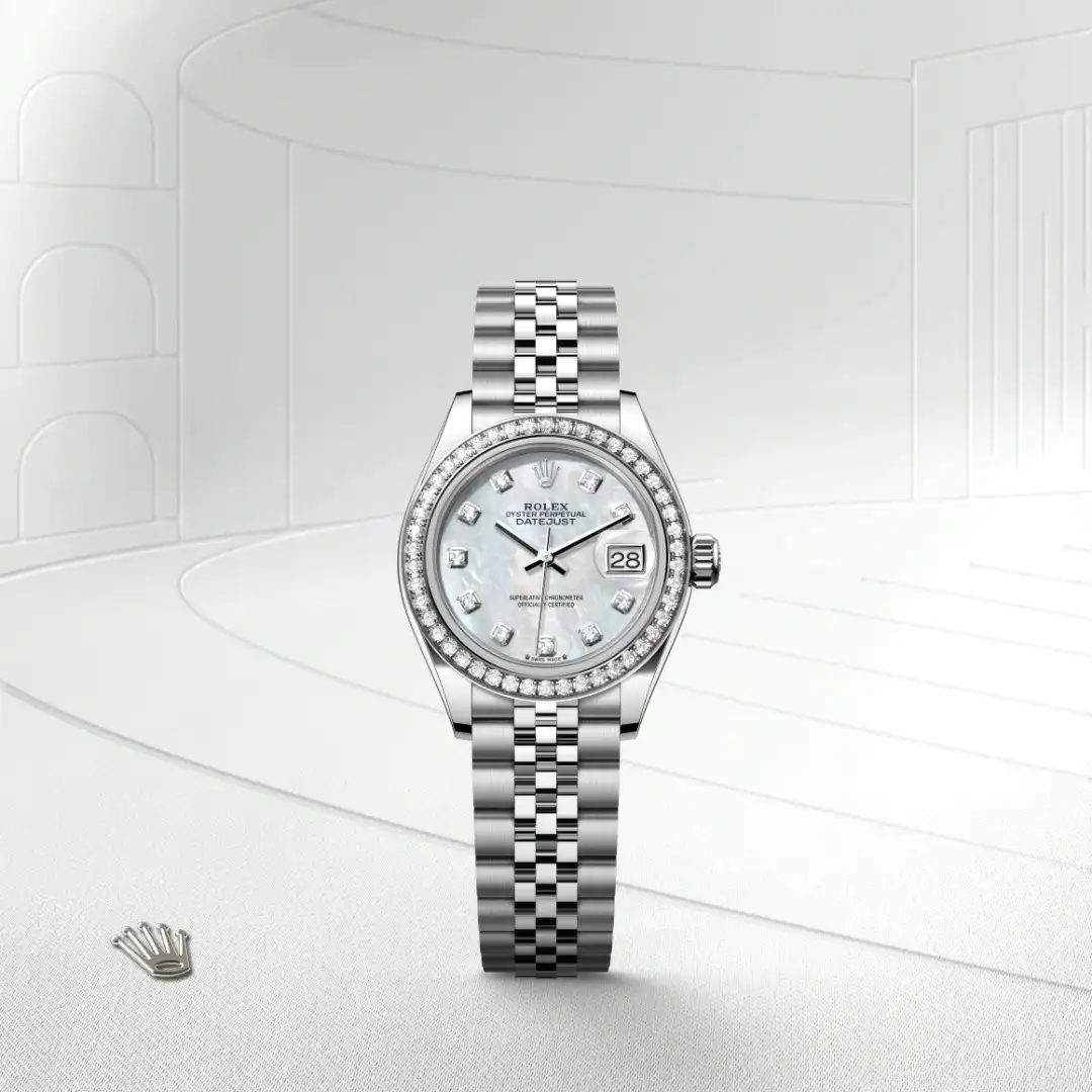Rolex Lady-Datejust in White Rolesor - combination of Oystersteel and white gold, M279384RBR-0011 - Joseph-Anthony
