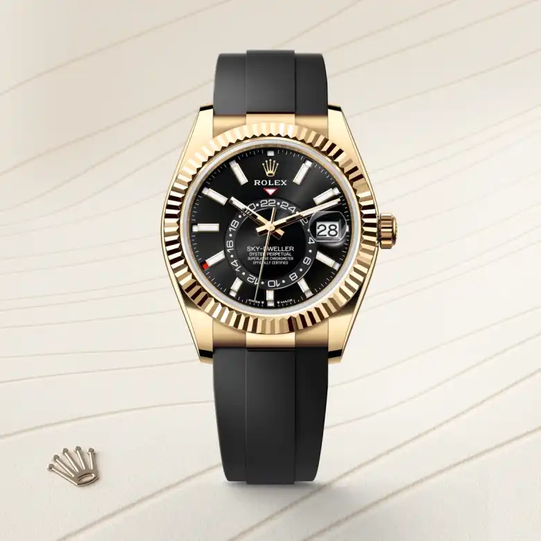 Rolex Sky-Dweller in 18 ct yellow gold, M336238-0002 - Benari Jewelers