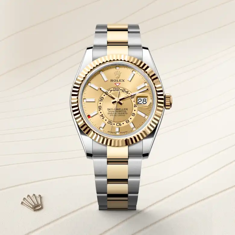Rolex Sky-Dweller in Yellow Rolesor - combination of Oystersteel and yellow gold, M336933-0001 - Rolex Boutique San Jose