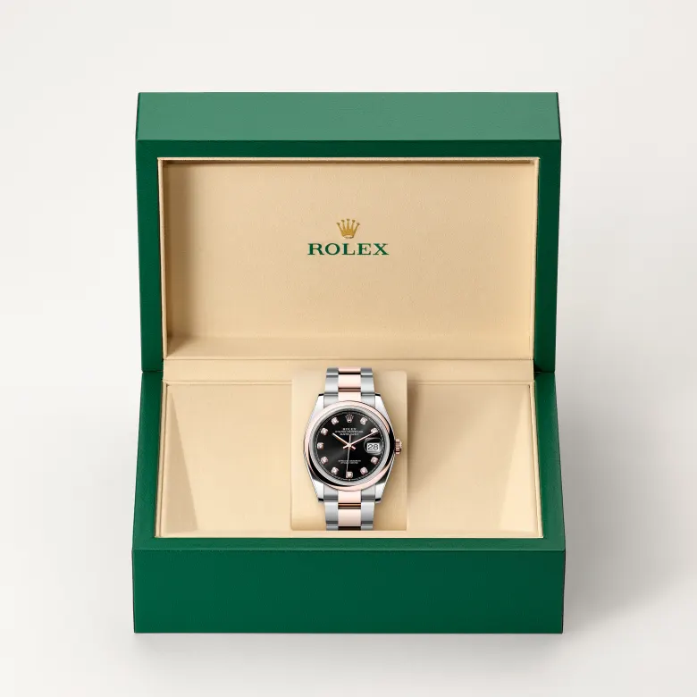 Rolex Datejust in Everose Rolesor - combination of Oystersteel and Everose gold, M126201-0020 - Heller Jewelers