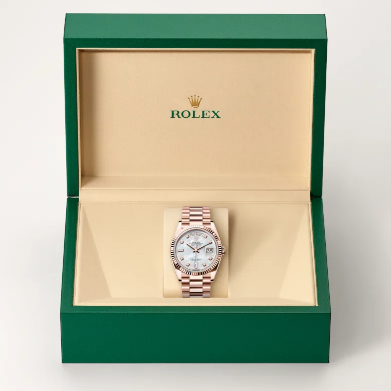 Rolex Day-Date in 18 kt Everose gold, M128235-0029 - Heller Jewelers