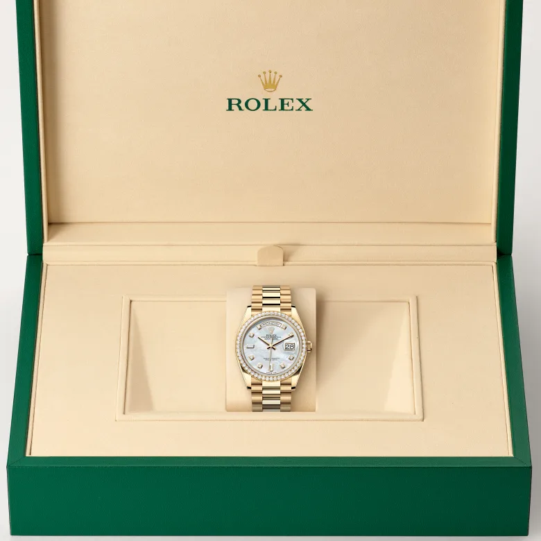 Rolex Day-Date in 18 kt yellow gold, M128348RBR-0017 - Heller Jewelers