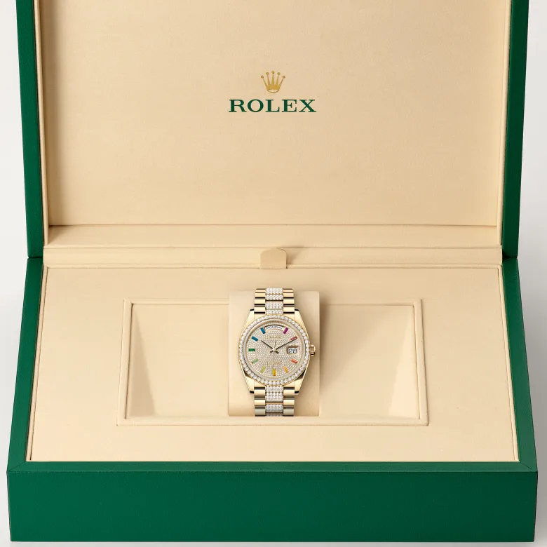 Rolex Day-Date in 18 kt yellow gold, M128348RBR-0031 - Heller Jewelers