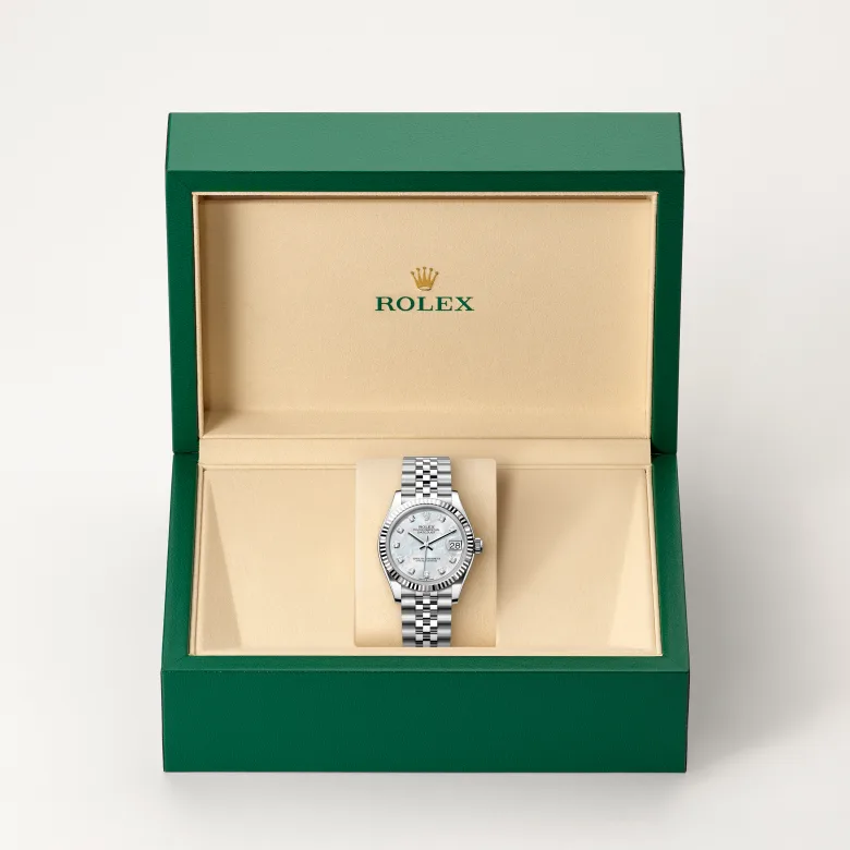 Rolex Datejust in White Rolesor - combination of Oystersteel and white gold, M278274-0006 - Joseph-Anthony