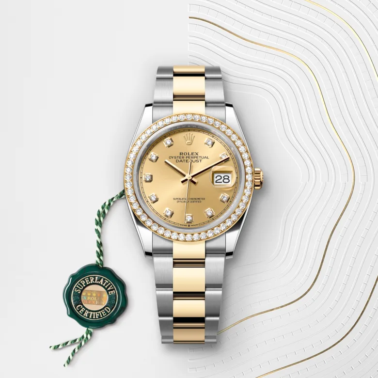 Rolex Datejust in Yellow Rolesor - combination of Oystersteel and yellow gold, M126283RBR-0004 - Rolex Boutique San Jose