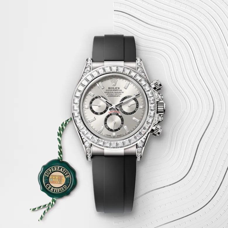 Rolex Cosmograph Daytona in 18 ct white gold with lugs set with diamonds, M126539TBR-0002 - Build