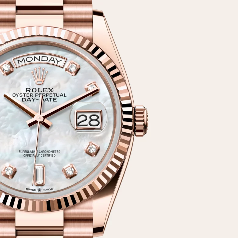 Rolex Day-Date in 18 kt Everose gold, M128235-0029 - Heller Jewelers