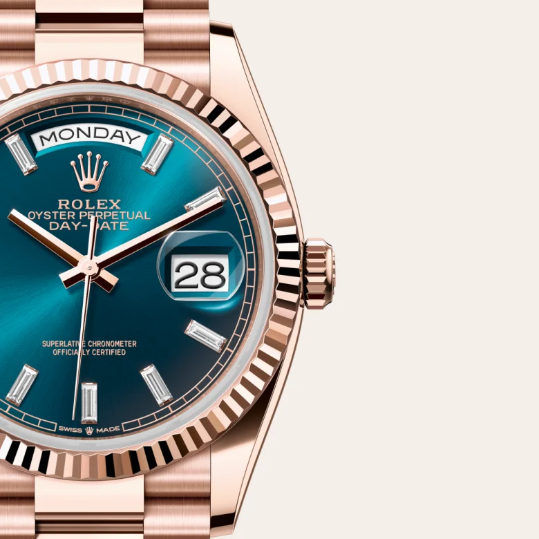 Rolex Day-Date in 18 ct Everose gold, M128235-0085 - Joseph-Anthony