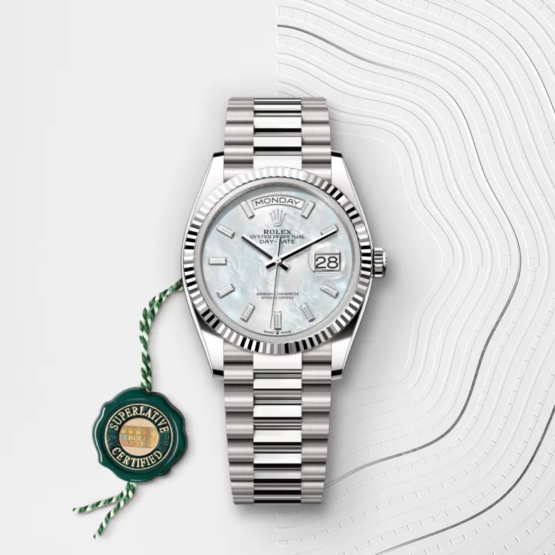 Rolex Day-Date in 18 ct white gold, M128239-0065 - Build