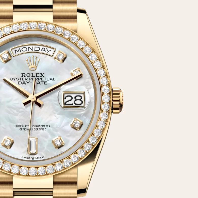 Rolex Day-Date in 18 kt yellow gold, M128348RBR-0017 - Heller Jewelers